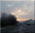 SP9707 : The A41 on a cold December morning by Rob Farrow