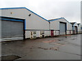 Industrial buildings on the south side of Station Street, Cinderford