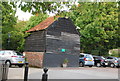 An old barn, in the car park of The Crown