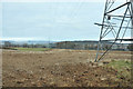 Pylons crossing farmland near West Mains