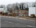 Boulders block access to a derelict site, Somerset Road, Cwmbran