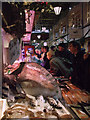 SP5106 : Christmas fish stall, Covered Market, Oxford by Vieve Forward