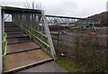 ST7095 : Footbridge connecting the two sides of  Michaelwood Services M5 by Jaggery