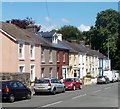 Houses at the eastern end of New Road, Llandeilo