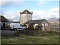 The former rocket tower and pigeon loft at the disused Annalong Coastal Station