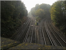 TQ4078 : Railway Junction by Victoria Way by Shaun Ferguson