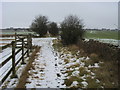 Bridleway heading up past Home Close Farm