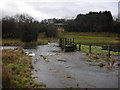 Another photo of the footbridge across the flooded winterbourne