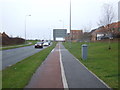 Cycle path beside Myton Way