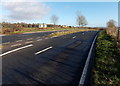 A short break in the central grass strip, A48 near Alvington