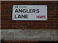 Street sign, Anglers Lane NW5