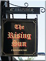 Sign for The Rising Sun, Magdalen Hill, SO23