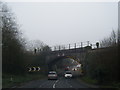 A48 passes under railway near Westbury-on-Severn