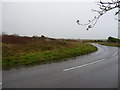 Ruined building and road at Brea Farm