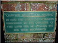 Plaque at the entrance to Chawton Recreation Ground