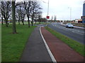 Cycle path beside the B6280