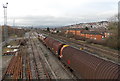 Freight train viewed from Somerton Road bridge, Newport