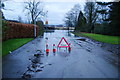 Flood at the eastern end of Green Road, Weston