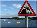 Crossbost: motorist?s warning at the jetty