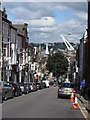 Newport - Charles Street - View to Newport City Footbridge