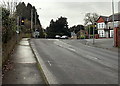 Newport Road approaches the Llantarnam Road junction, Cwmbran