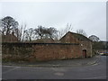 Old barn and walls round a farm