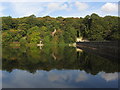 Autumn colours by the lowest of the Linacre Reservoirs near Old Brampton