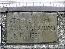 H3868 : Plaque, Tattysallagh National School (AD 1887) by Kenneth  Allen