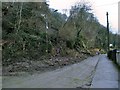 Landslip on Cyfyng Road