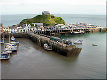 SS5247 : Ilfracombe harbour, pier and Lantern Hill. by Pat Barrow