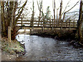 River Yeo, Chelfham Ford, Youlston Wood, Wooden Footbridge.