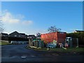 Utility works compound at the junction of Upperwood Road and Barnsley Road