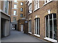 View up Conduit Court from Floral Street