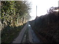 Steep lane on a January morning