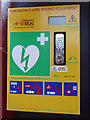 Front panel inside defibrillator phone box, Terling