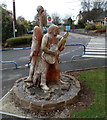 Wood sculpture at the entrance to Chepstow Comprehensive School (2)