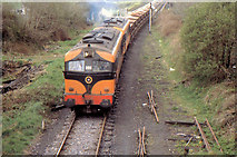 N8767 : Gypsum train departing Navan by Albert Bridge