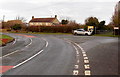 A sharp bend in Gloucester Road, Little Haresfield