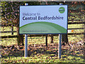 TL1016 : Central Bedfordshire sign by Geographer