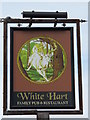 Sign for The White Hart, Crowborough Hill / Church Road, TN6