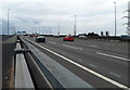 M5 motorway approaches River Avon crossing from the NE, Bristol