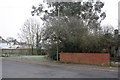 Brick parapet of bridge on Farm Road