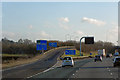SP4642 : Southbound M40, Exit at Junction 11 by David Dixon