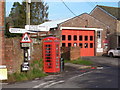 Cranborne: fire station and telephone box