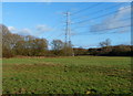 Electricity lines crossing the Castle Hill Country Park