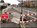 Fenced off for laying 33kV cable, Emscote Road: 1