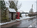 Halstock: shelter and phone box