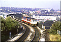 Train approaching Accrington