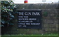 The Gun Park Sign, Cortworth Lane, Wentworth, near Rotherham