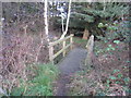 Footbridge on the path from Doddington